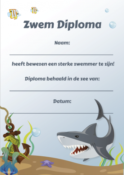 Diplomashop zwem diploma
