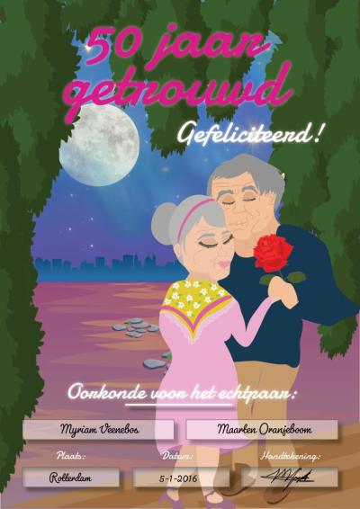 Diplomashop 50 jaar getrouwd diploma