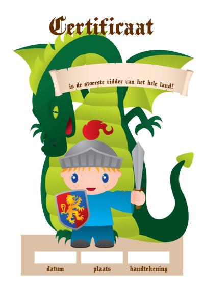 ridder certificaat voor echte ridders bij Diplomashop.nl