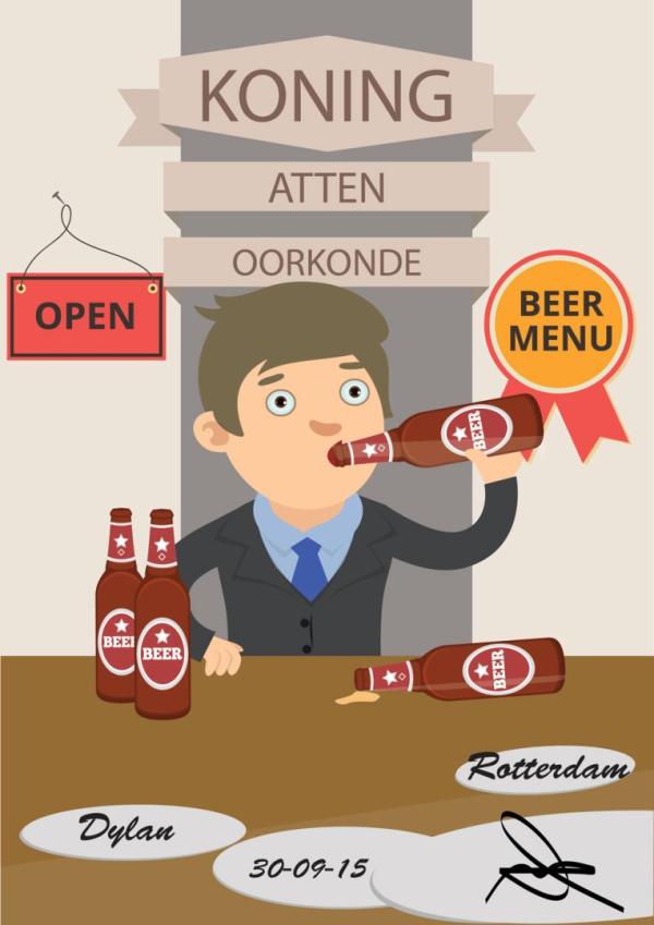 Koning atten oorkonde diplomashop