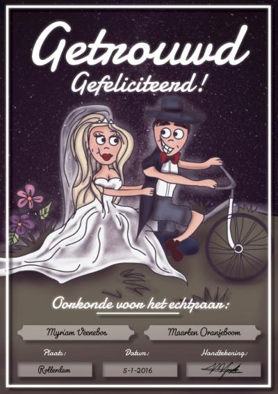 Getrouwd oorkonde diplomashop