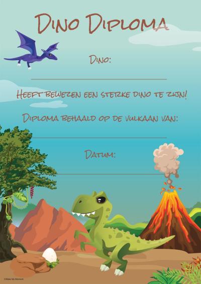 Dino diploma van diplomashop